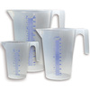 Typ J-PP0,5+1+2lt sealed plastic bag plastic oil measuring jugs set graduated